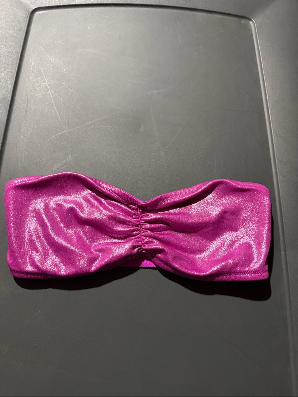 💥 WOMENS PINK Victoria's Secret Shiny Fuchsia Bandeau